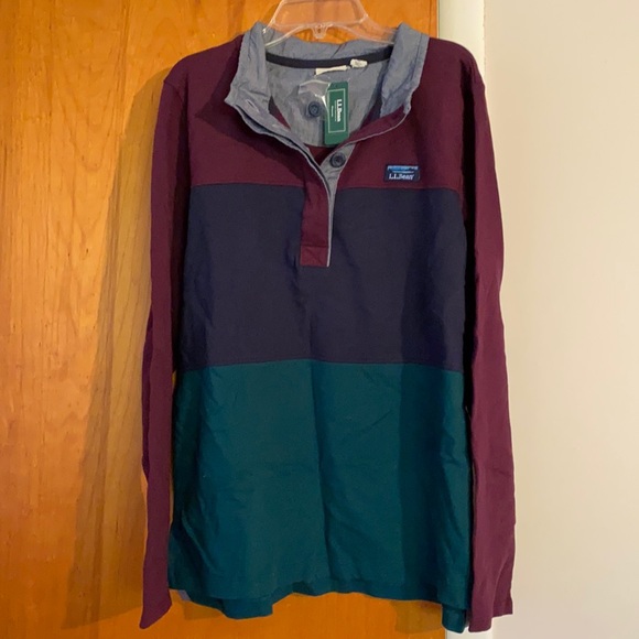 L.L. Bean Tops - L.L. BEAN NWT Colorblock Pullover - Size L